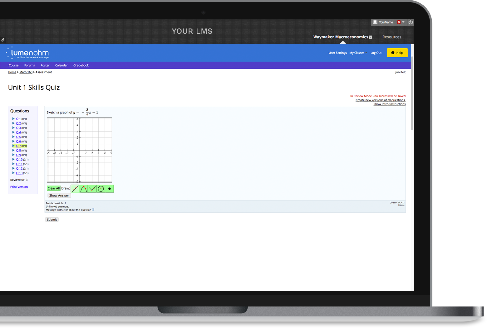 connect online homework system