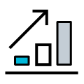 Bar graph trending upwards