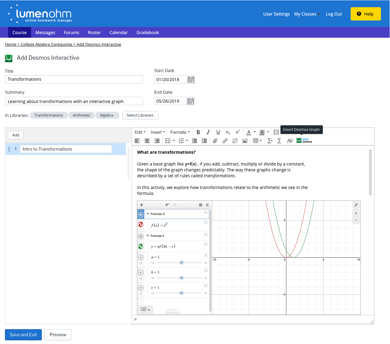 Graphing Calculator Desmos